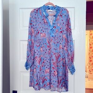 Stine Goya Jasmine Pre Spring 2020 Jungle Scene Tiered Dress Size M